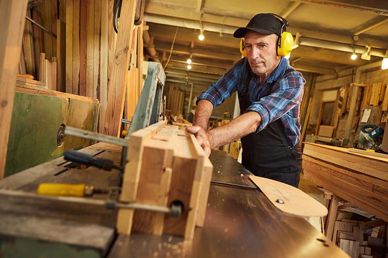 carpenter working as skilled trade person